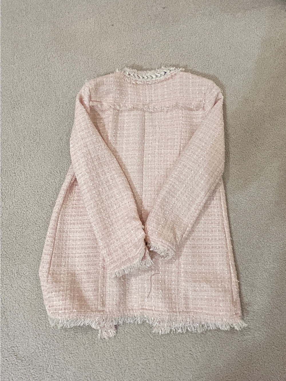 Classic Pink Tweed Women's Coat